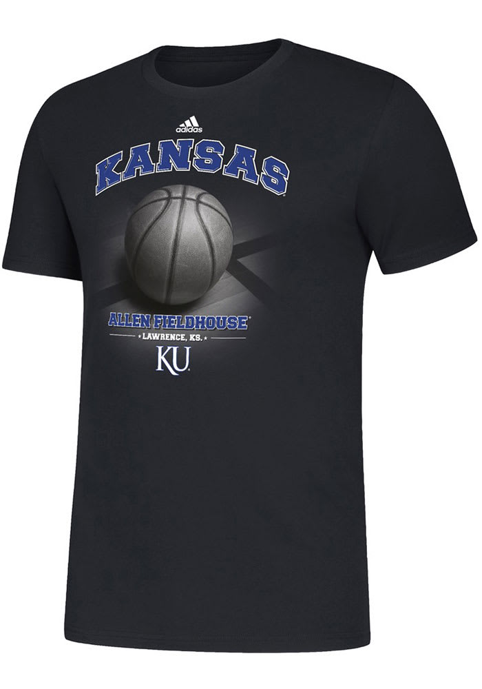 Adidas Kansas Jayhawks Black Allen Fieldhouse Short Sleeve T Shirt
