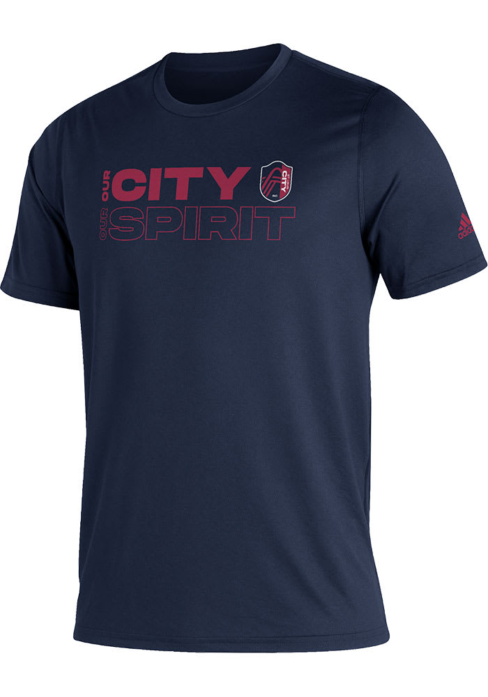 Adidas St Louis City SC Navy Blue Kickoff Short Sleeve T Shirt