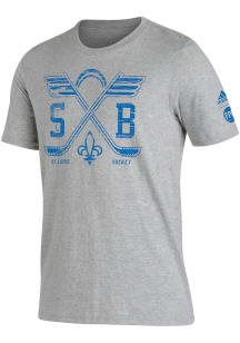 Adidas St Louis Blues Grey Winter Classic 2021 Short Sleeve T Shirt