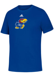 Adidas Kansas Jayhawks Youth Blue Primary Logo Short Sleeve T-Shirt