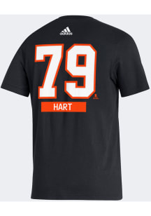 Carter Hart Philadelphia Flyers Black Amplifier Short Sleeve Player T Shirt
