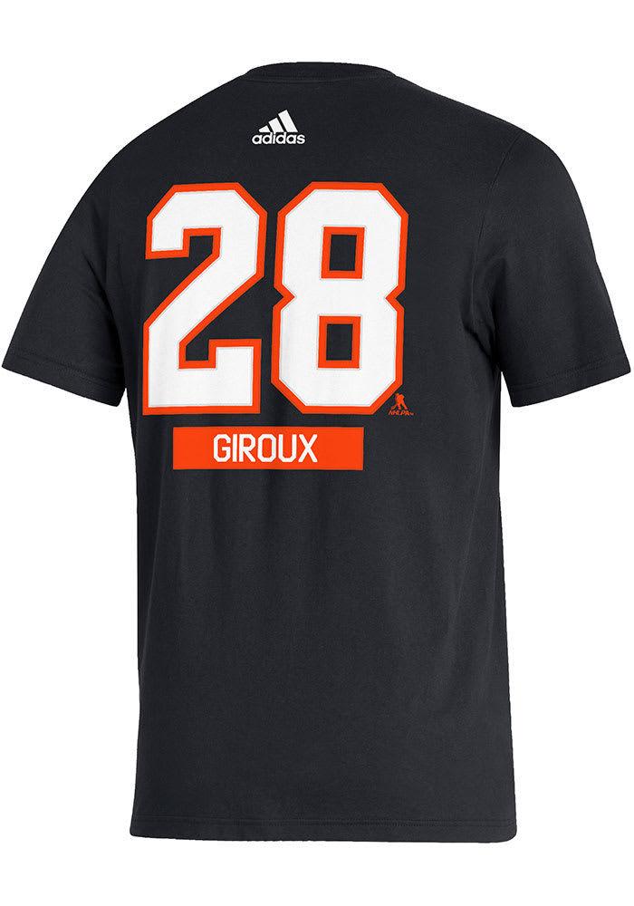 Claude Giroux Philadelphia Flyers Black Amplifier Name And Number Short Sleeve Player T Shirt