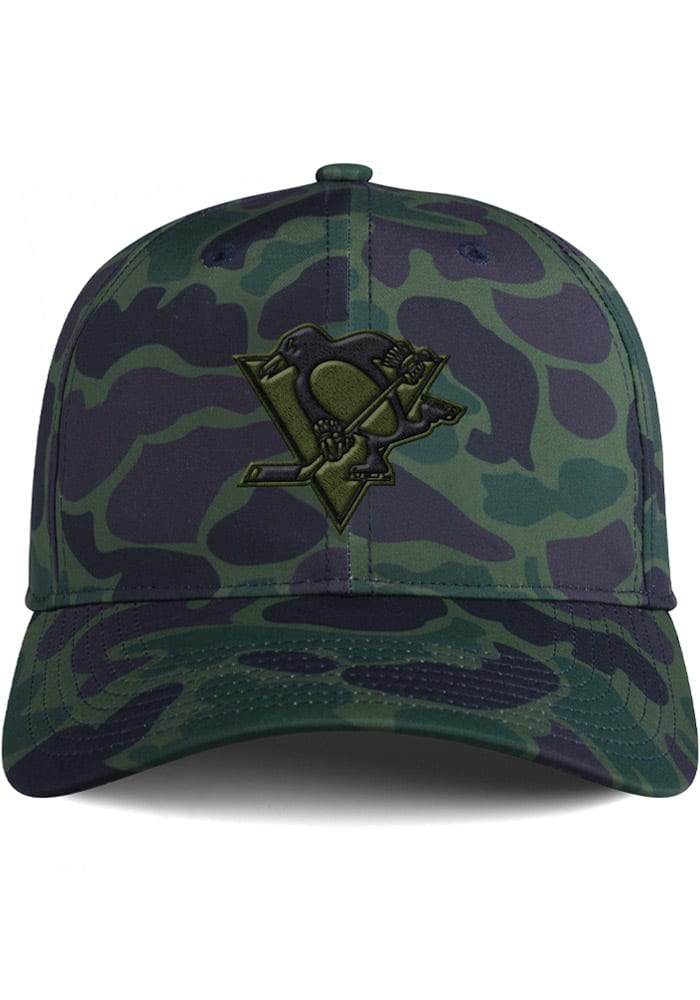 Adidas Pittsburgh Penguins Salute to Service Slouch Adjustable Hat - Green