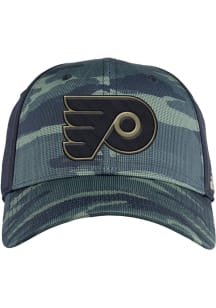 Adidas Philadelphia Flyers Mens Green Salute to Service Structured Flex Hat