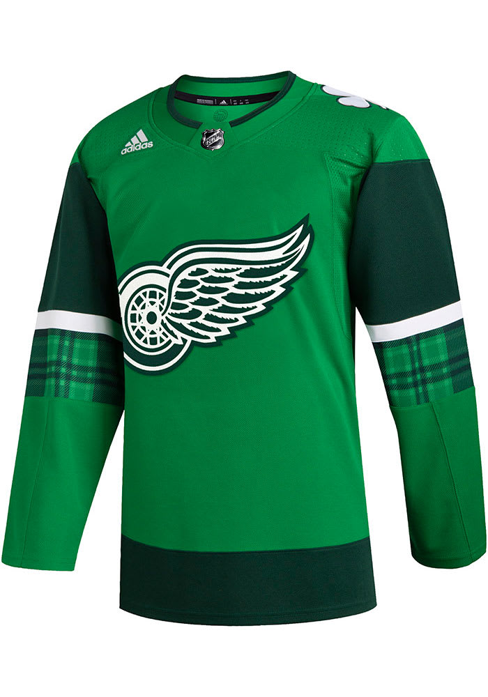 Adidas Detroit Red Wings Mens Green St Patricks Day Authentic