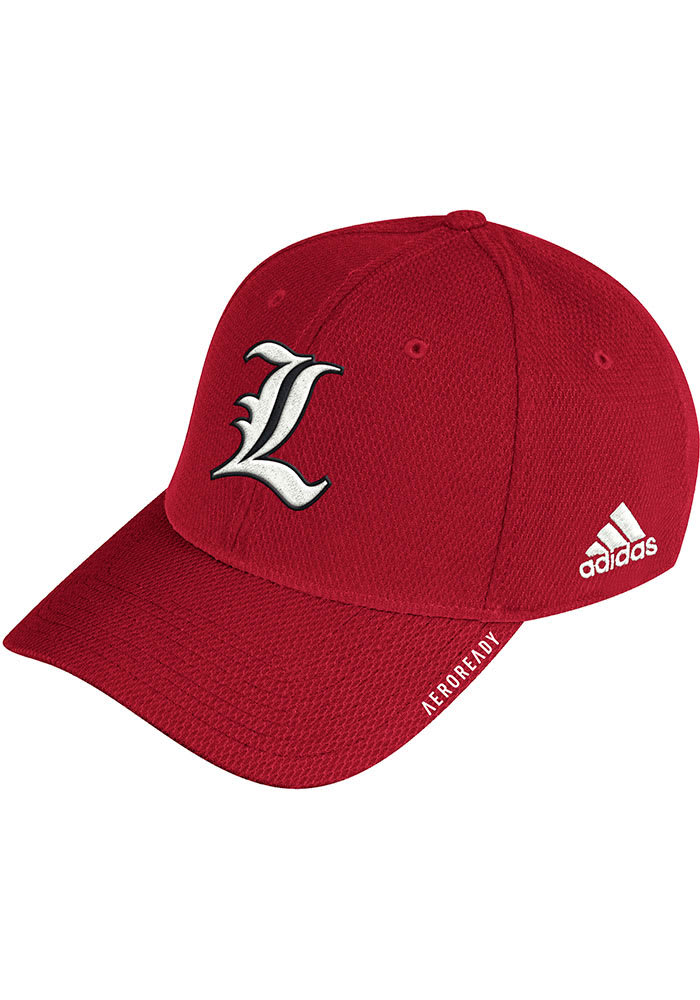 Adidas Louisville Cardinals Mens Red Coach Structured Flex Hat