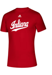 Adidas Indiana Hoosiers Crimson Wordmark Creator Short Sleeve T Shirt
