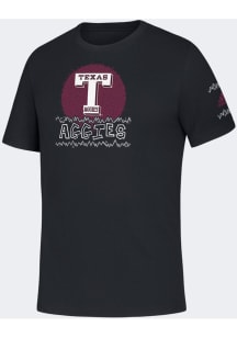 Adidas Texas A&amp;M Aggies Youth Black Retro Mascot Short Sleeve T-Shirt