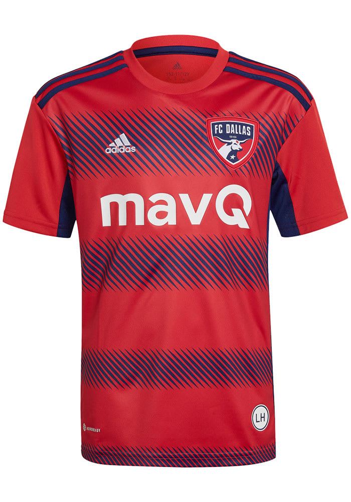 Adidas FC Dallas Youth Red 2022 Home Soccer Jersey