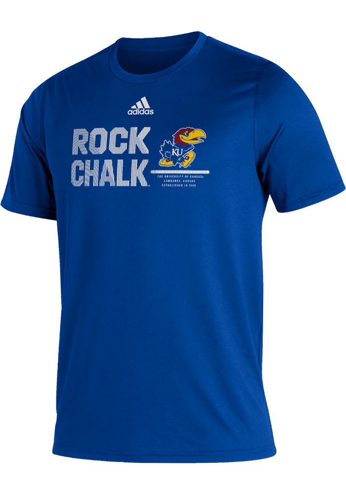 Adidas Kansas Jayhawks Blue Creator Short Sleeve T Shirt