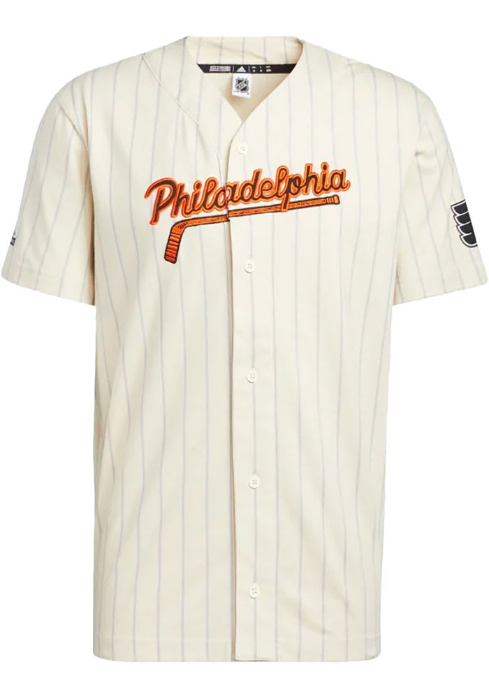 Philadelphia Flyers Mens Adidas Replica Baseball Jersey Jersey - White
