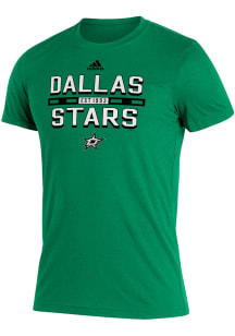 Adidas Dallas Stars Kelly Green Block Line Short Sleeve T Shirt