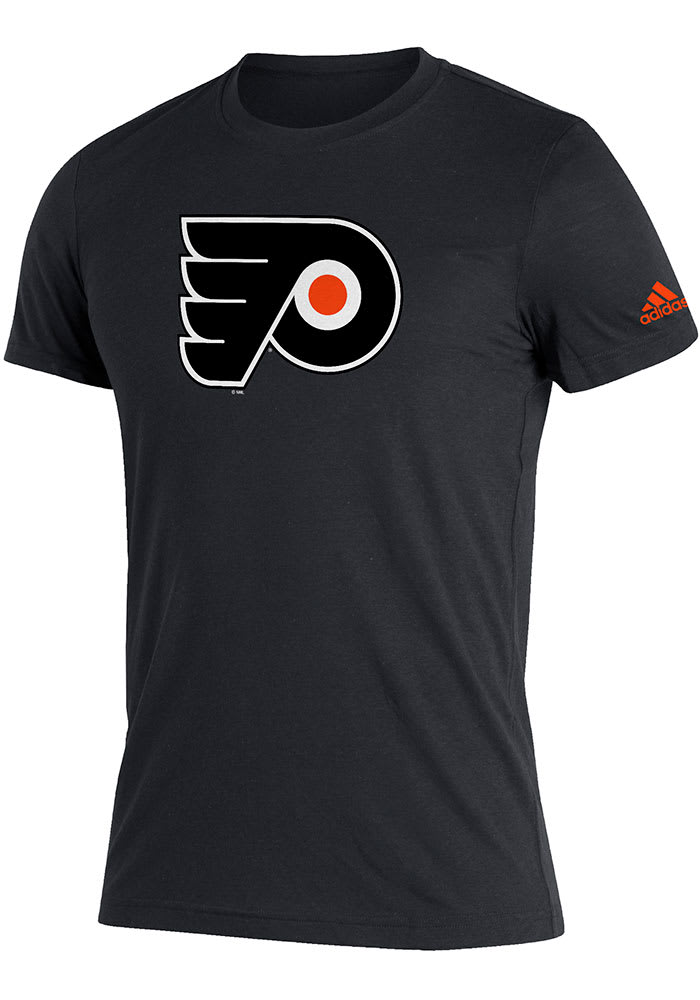 Adidas Philadelphia Flyers Black Primary Logo Short Sleeve T Shirt