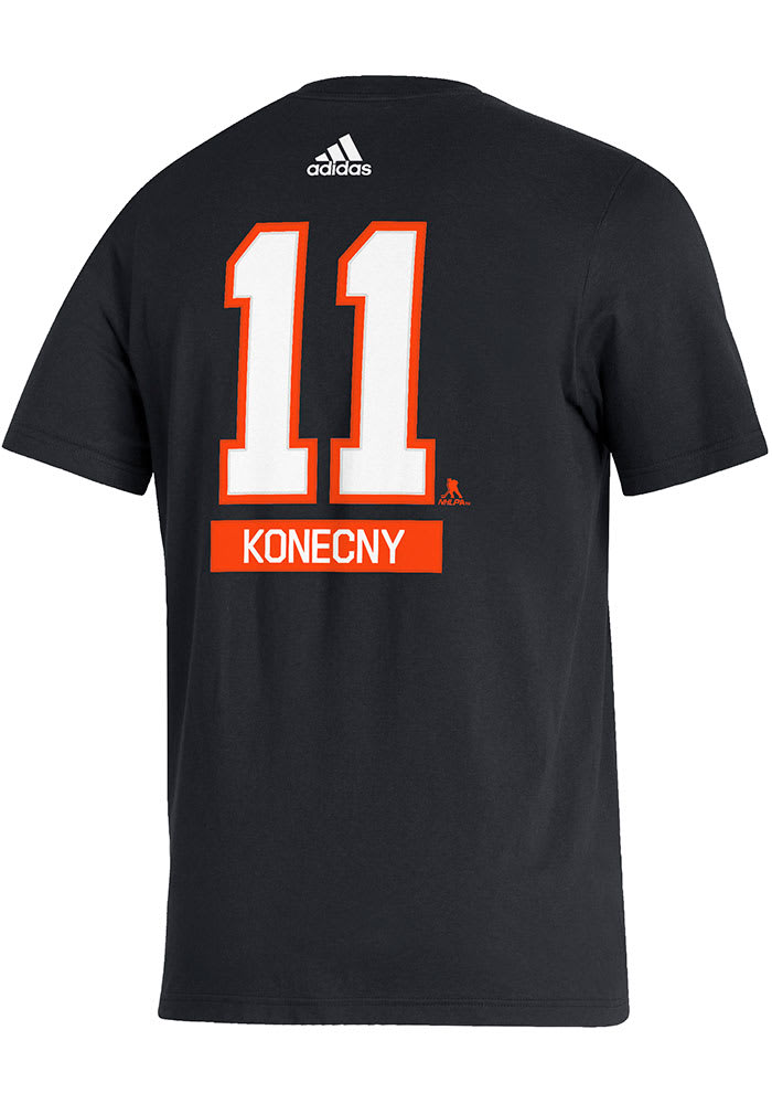 Travis Konecny Philadelphia Flyers Black Name And Number Short Sleeve Player T Shirt