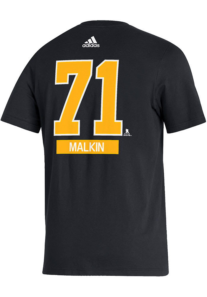 Evgeni Malkin Pittsburgh Penguins Black Name And Number Short Sleeve Player T Shirt