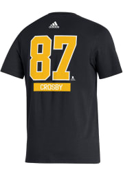 Sidney Crosby Pittsburgh Penguins Black Name And Number Short Sleeve Player T Shirt