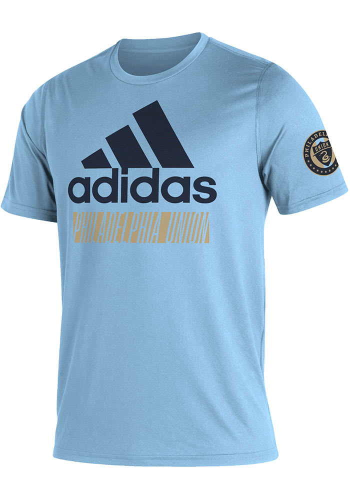Adidas Philadelphia Union Light Blue Creator Short Sleeve T Shirt
