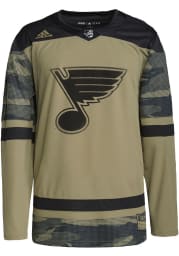 Adidas St Louis Blues Mens Olive Salute To Service Authentic Hockey Jersey