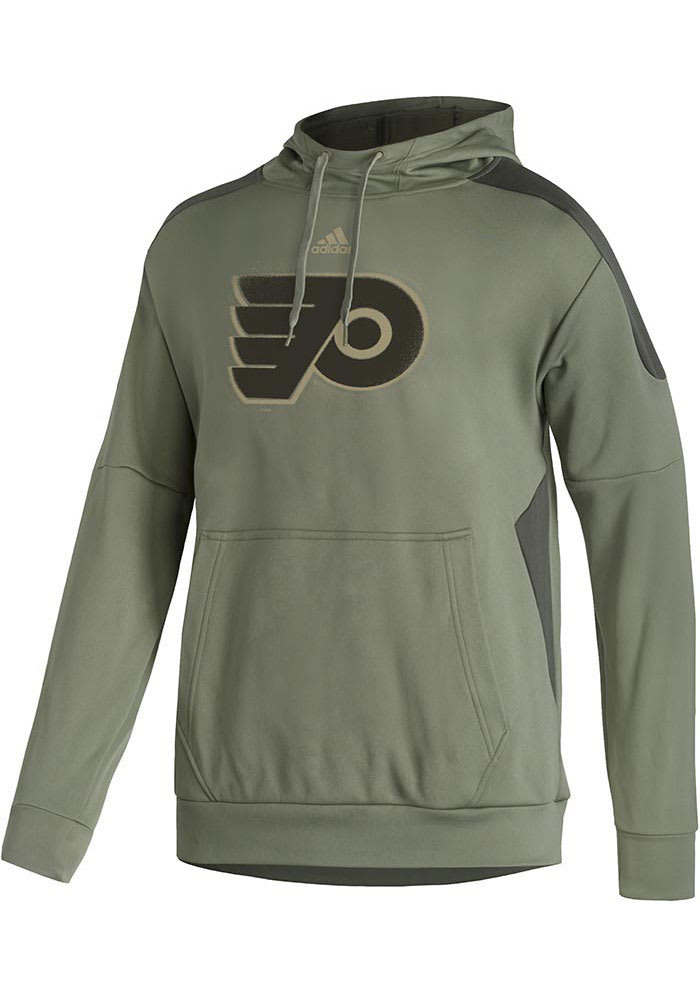 Philadelphia Flyers Mens Adidas OLIVE Salute To Service Hood