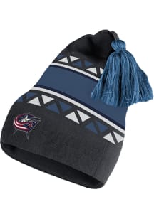Adidas Columbus Blue Jackets Black 2022 Reverse Retro Beanie Mens Knit Hat