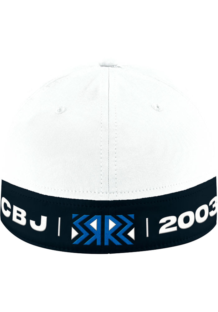 Adidas Columbus Blue Jackets Mens White 2022 Reverse Retro Stretch Flex Hat