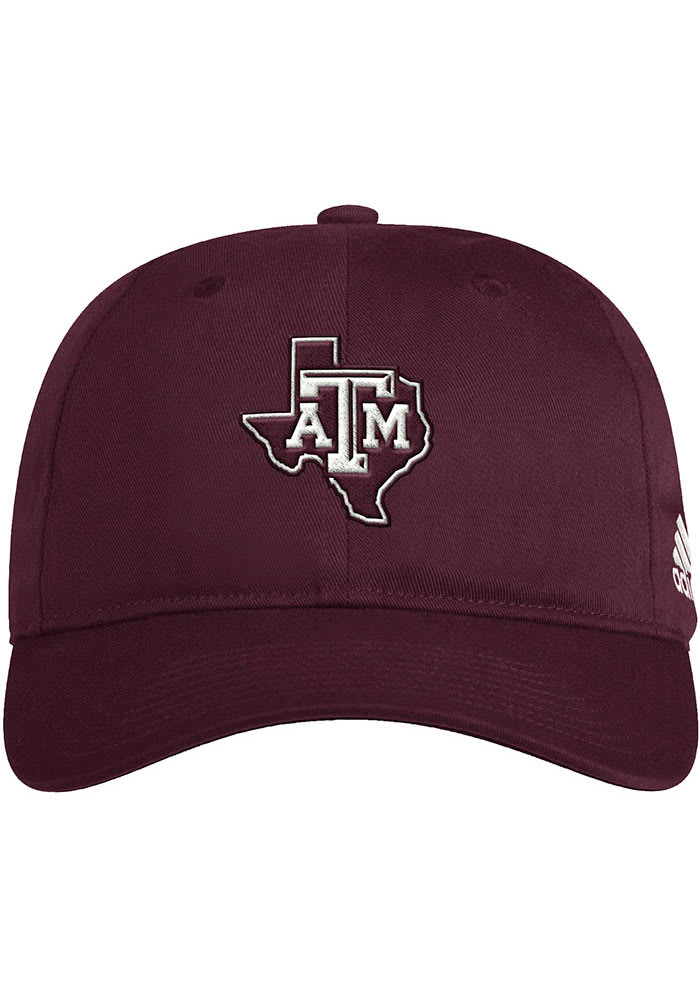 Adidas Texas A&M Aggies State Logo Slouch Adjustable Hat - Maroon