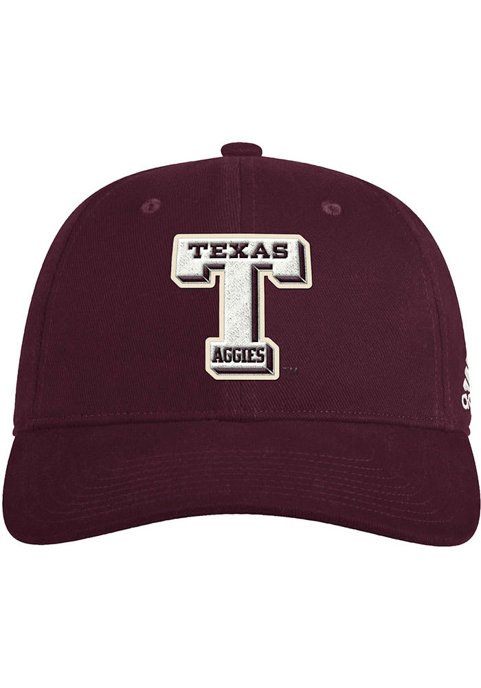 Adidas Texas A&M Aggies Mens Maroon Washed Retro Slouch Flex Hat