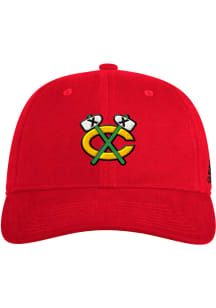 Adidas Chicago Blackhawks Mens Red Slouch Semi-Fitted Flex Hat