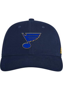Adidas St Louis Blues Mens Navy Blue Slouch Semi-Fitted Flex Hat