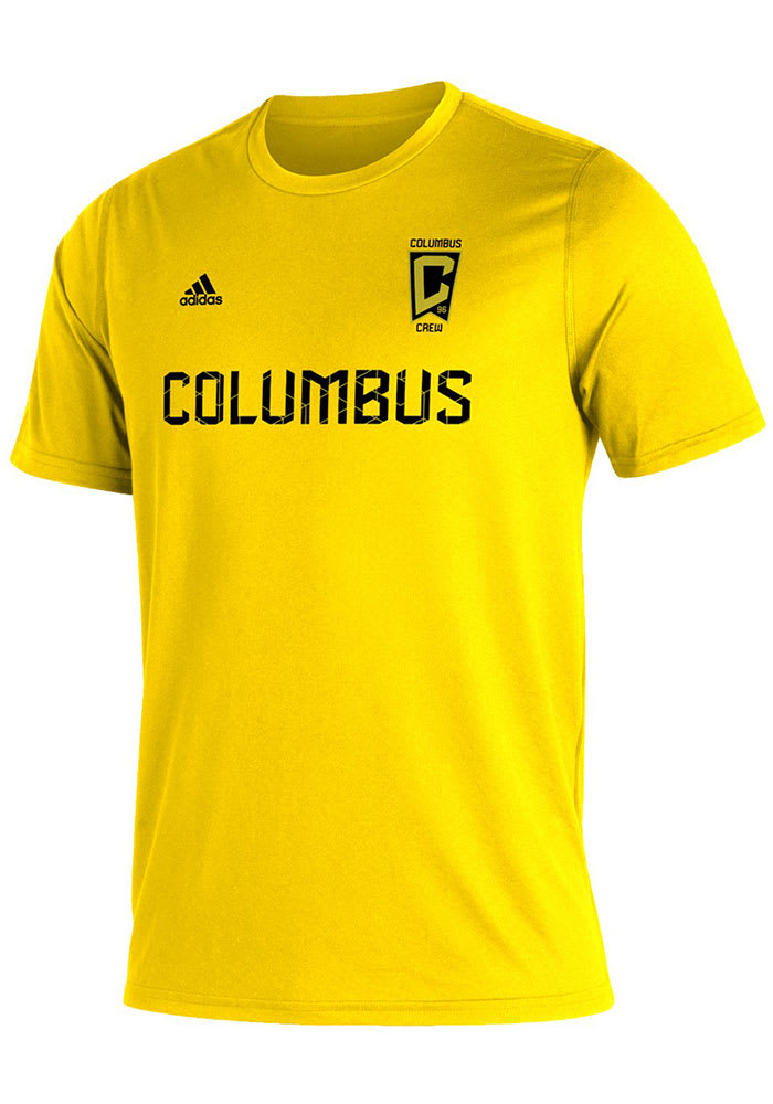 Adidas Columbus Crew Yellow MLS Kickoff Creator Short Sleeve T Shirt