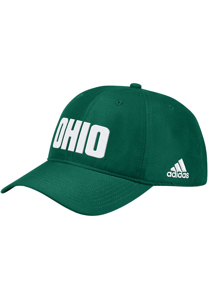 Adidas Ohio Bobcats 2019 Sideline Coach Slouch Adjustable Hat - Green