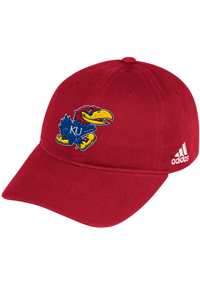 Adidas Kansas Jayhawks Slouch Adjustable Hat - Red