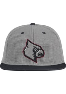 Adidas Louisville Cardinals Mens Grey Baseball On-Field Fitted Hat