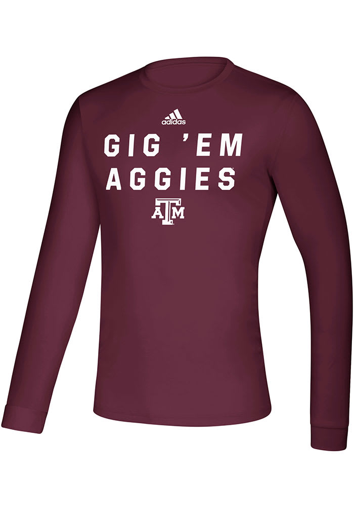 Texas A&M Aggies Champion Men's Gig Em Aggies Maroon Short Sleeve T-Shirt