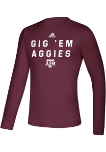 Adidas Texas A&amp;M Aggies Maroon Locker Slogan Long Sleeve T-Shirt