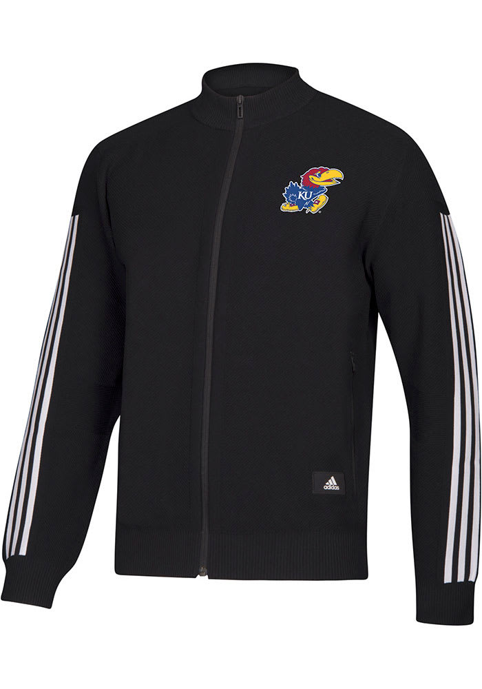 Adidas Kansas Jayhawks Mens Black Stadium ID Knit Track Jacket