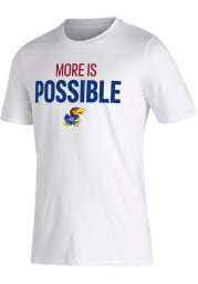 Adidas Kansas Jayhawks White More Is Possible Short Sleeve T Shirt