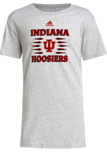 Adidas Indiana Hoosiers Youth Grey Vault Before Our Time Short Sleeve T-Shirt
