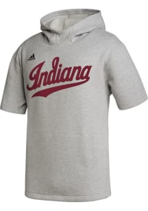 Indiana Hoosiers Grey Adidas Icon Short Sleeve Hoods