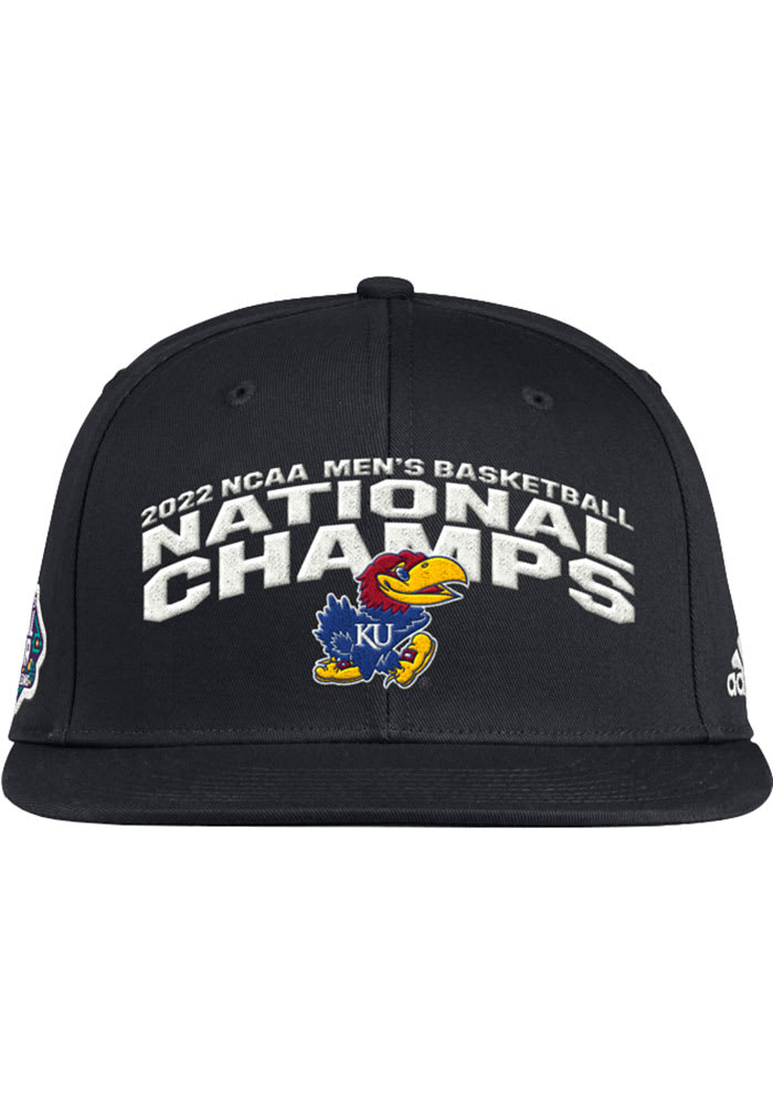 Adidas Kansas Jayhawks Black 2022 Basketball National Champions Mens Snapback Hat