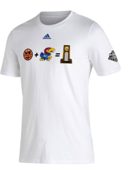 Adidas Kansas Jayhawks White 2022 National Champions Campus Arrival Short Sleeve T Shirt