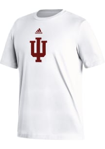 Adidas Indiana Hoosiers White Primary Team Logo Short Sleeve T Shirt