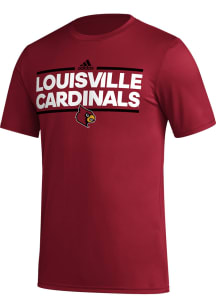Adidas Louisville Cardinals Red Dassler Short Sleeve T Shirt