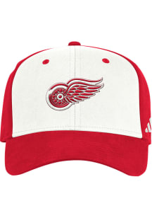 Adidas Detroit Red Wings Mens White Original 6 Slouch Stretch Flex Hat
