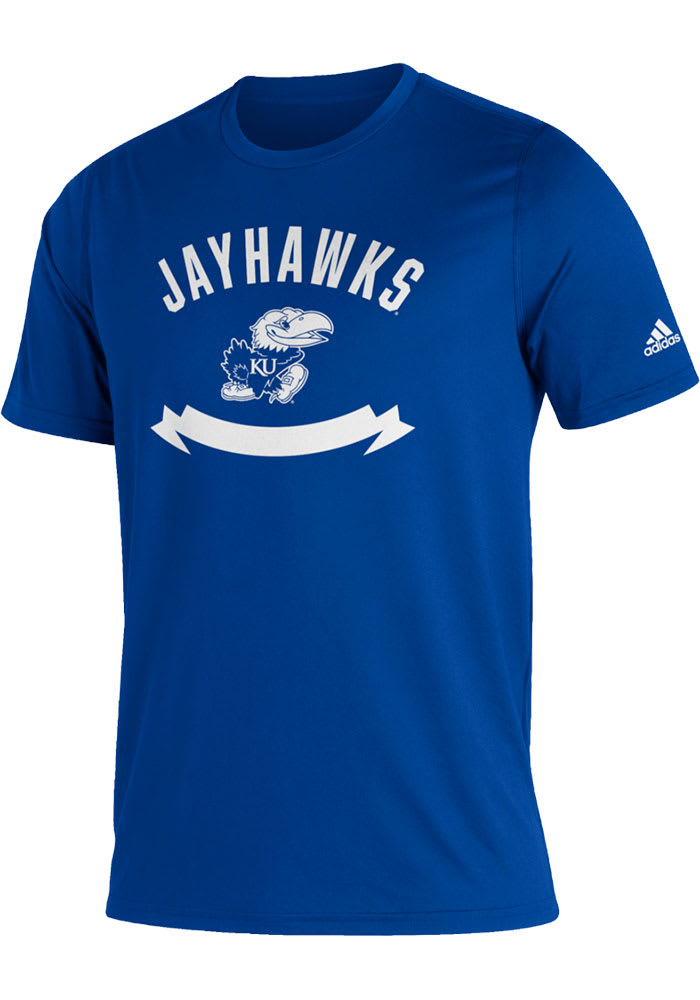 Adidas Kansas Jayhawks Blue Creator Phys Ed Short Sleeve T Shirt