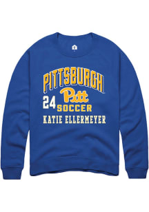 Katie Ellermeyer Rally Mens Blue Pitt Panthers NIL Arch Logo Player Crew