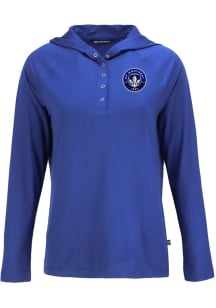 Cutter and Buck Montreal Impact Womens Blue Coastline Eco Hooded Sweatshirt