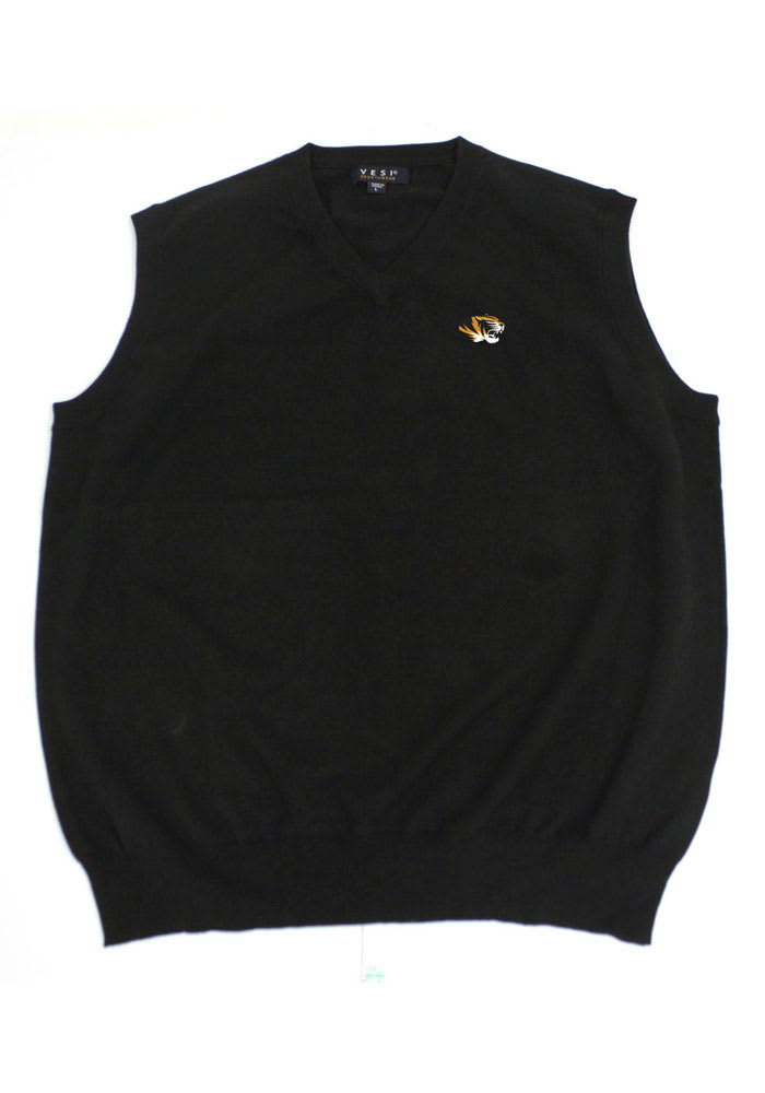 Missouri Tigers Mens Black Mascot Sweater Vest