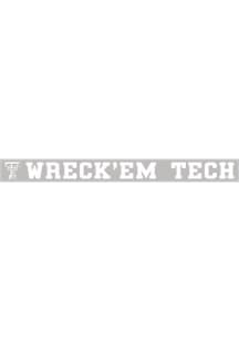 Texas Tech Red Raiders 2x19 White Wreck Em Tech Auto Strip - White