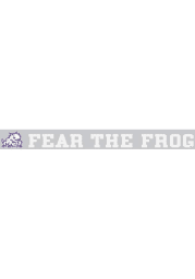 TCU Horned Frogs 2x19 White Fear the Frog Auto Strip - White
